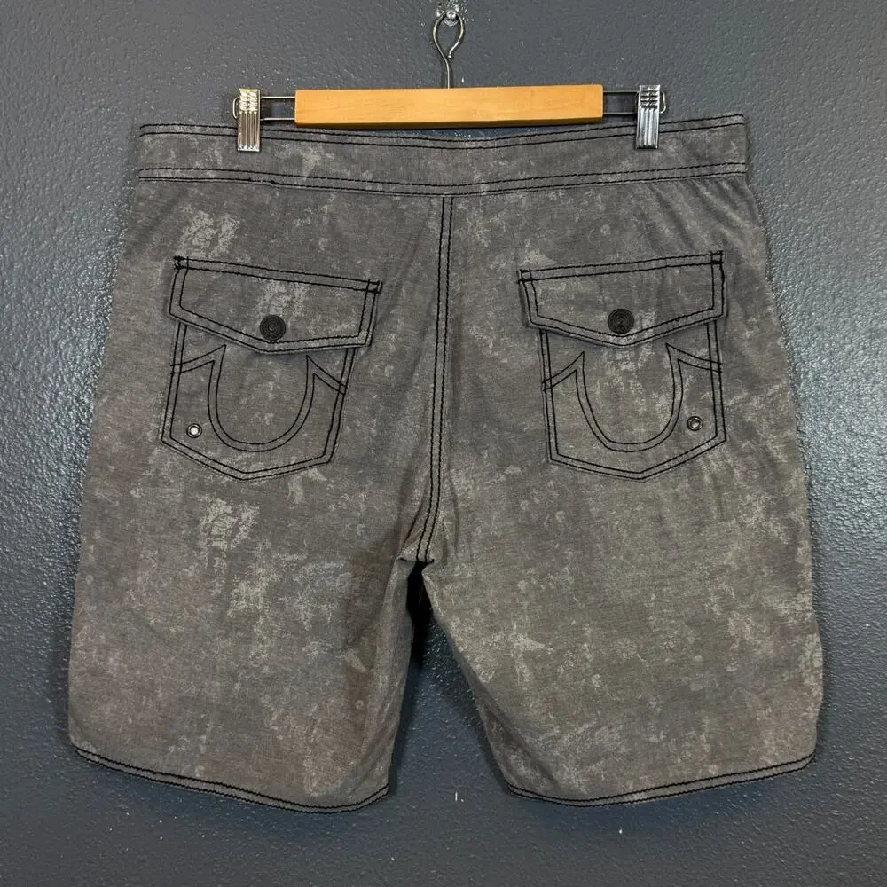 True Religion 34 men’s gray swimwear shorts outdoor activewear